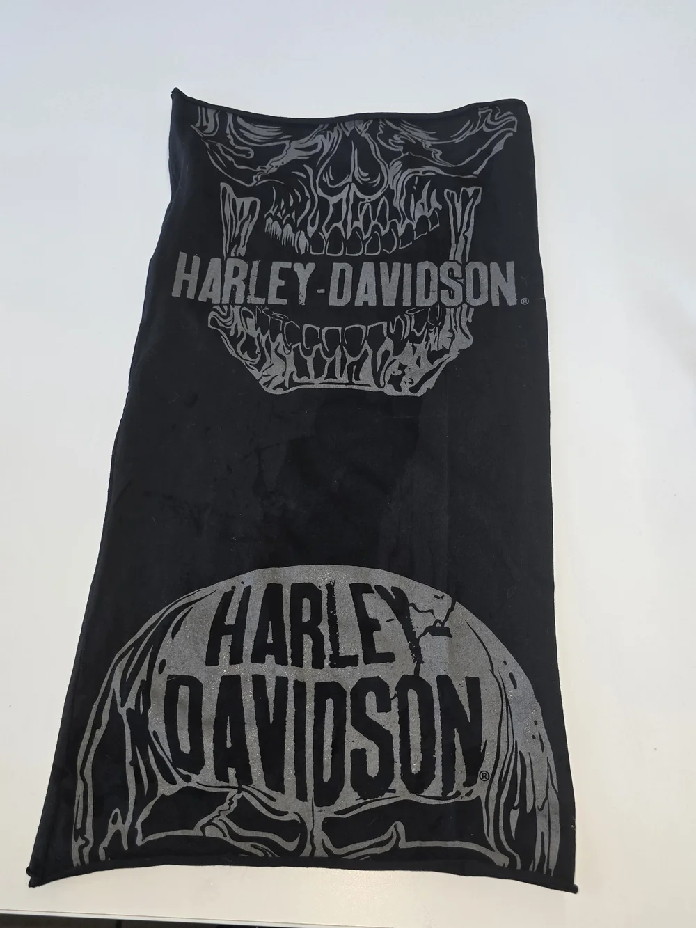 Harley-Davidson Skull Neck Gaiter Face Mask Black Motorcycle Bandana Tube Scarf